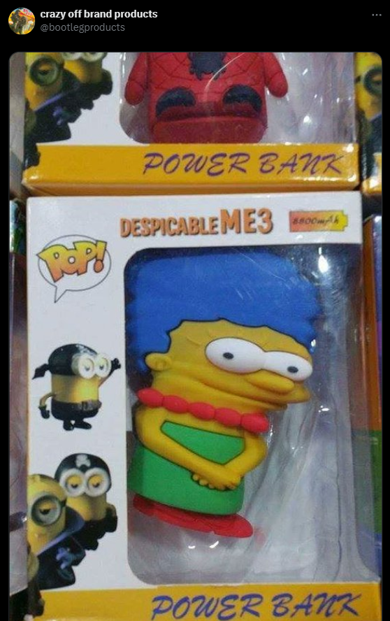 despicable me 3 marge - crazy off brand products bootlegproducts Power Bank Despicable ME3 Power Bank